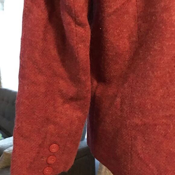 APPLESEED’S Red Wool Button Blazer Coat Jacket - 14 - New without tags - Picture 10 of 12